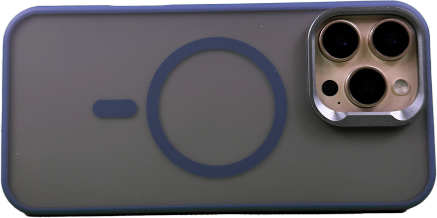 كڤر حماية بتصميم دائري من ليزل متوافق مع MagSafe لهاتف iPhone 16 Pro | أزرق كڤر حماية بتصميم دائري من ليزل متوافق مع MagSafe لهاتف iPhone 16 Pro | أزرق